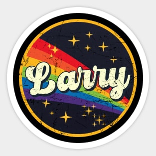 Larry // Rainbow In Space Vintage Grunge-Style Sticker